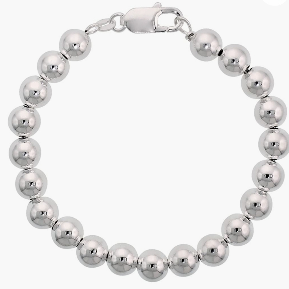 Sterling Silver ball bead bracelet 925 New Tiffany Style